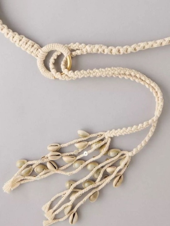 American Eagle Outfitters Accessories - Macrame Carry Strap + Belt Multifunction Multipurpose NEW Handcrafted Natural
